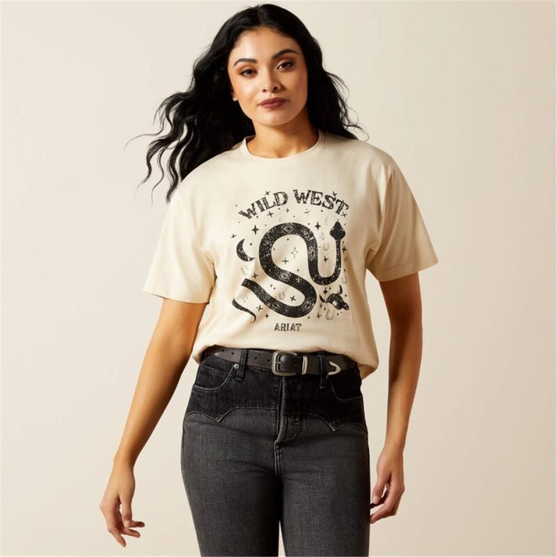 ARIAT OYSTER GREY WMS INKED SS TSHRT