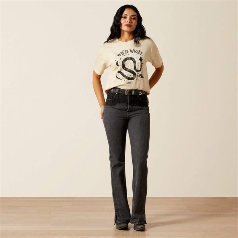 ARIAT OYSTER GREY WMS INKED SS TSHRT - Image 4