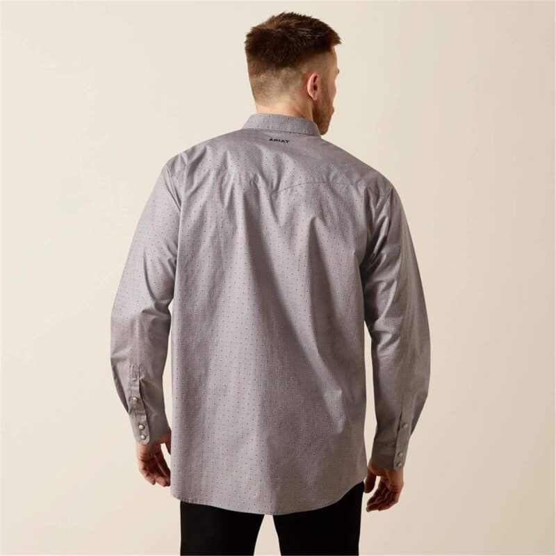 ARIAT GREY MNS FRED SNP LS  SHIRT - Image 3