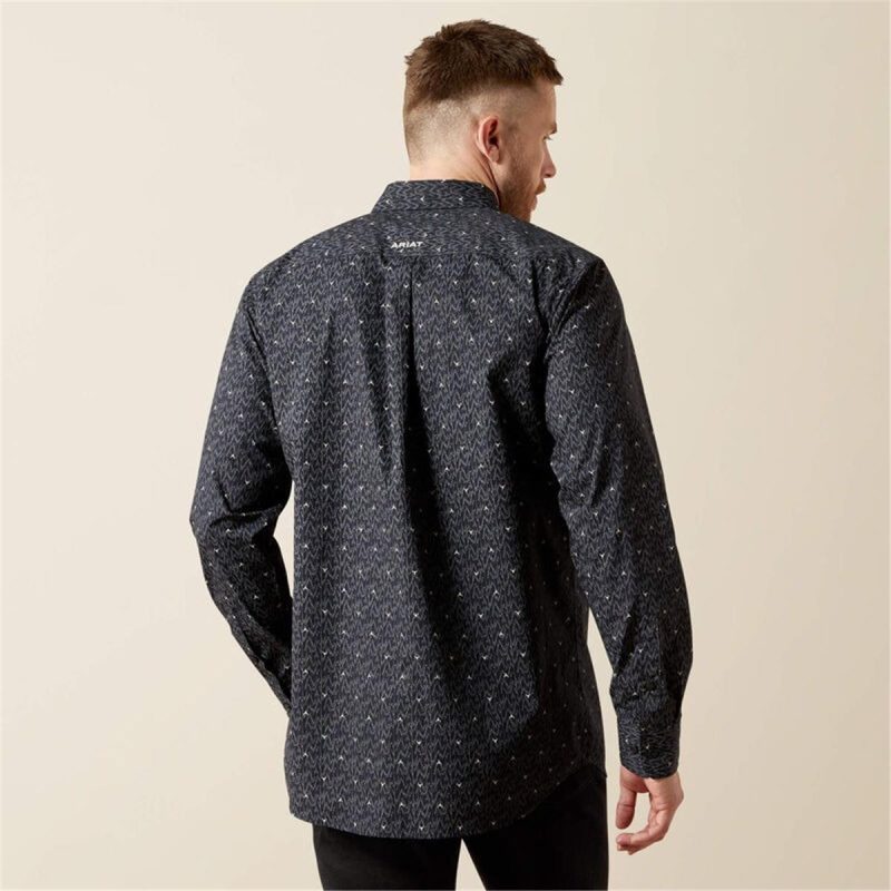 ARIAT NAVY MNS WHEATON FTD  LS SHRT - Image 3