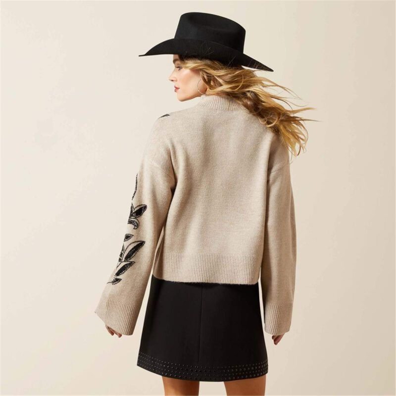 ARIAT OATMEAL HEATHER WMS ALL IN EMB - Image 3