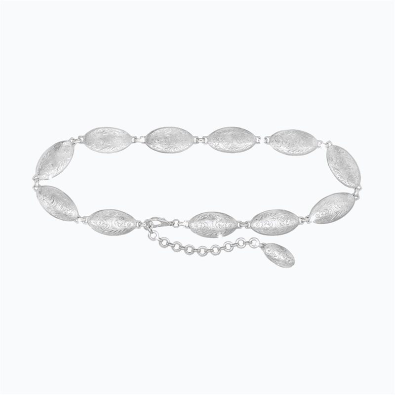 LEEGIN SILVER CONCHO CHAIN BELT