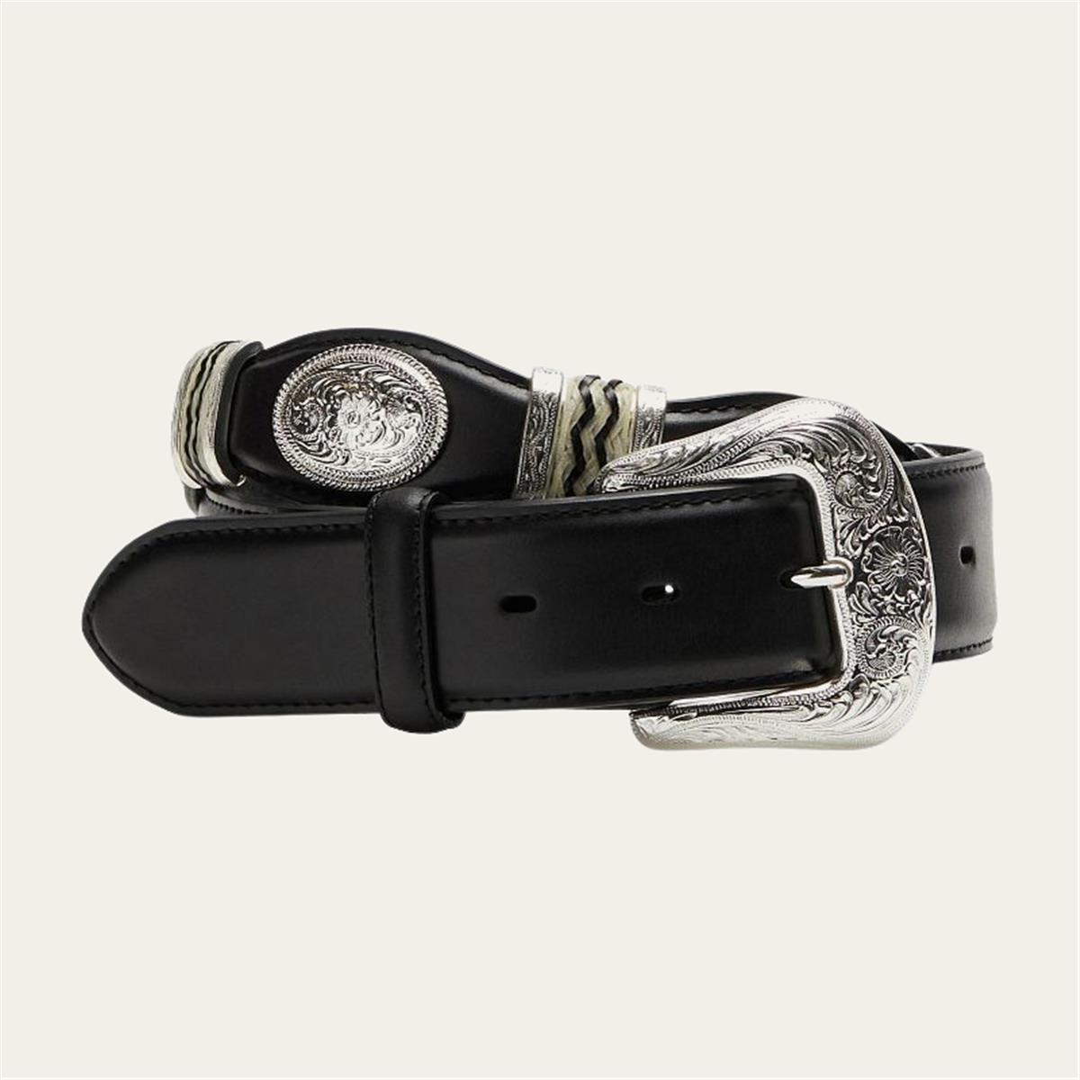 LEEGIN BLACK CONCHO BELT