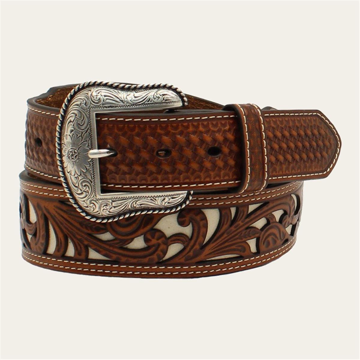 M & F WESTERN PRODUCTS FLORAL PATTERN BELT