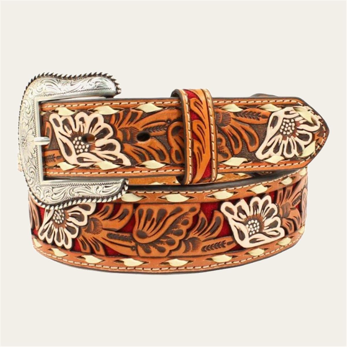 M & F WESTERN PRODUCTS FLORAL EMBOSSED BELT