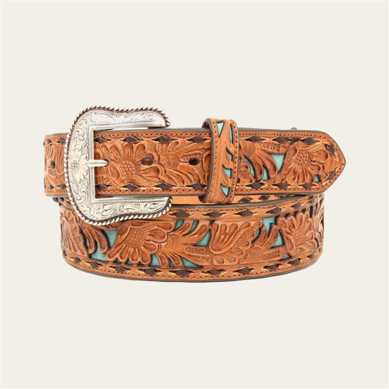 M & F WESTERN PRODUCTS TAPERED FLORAL BELT