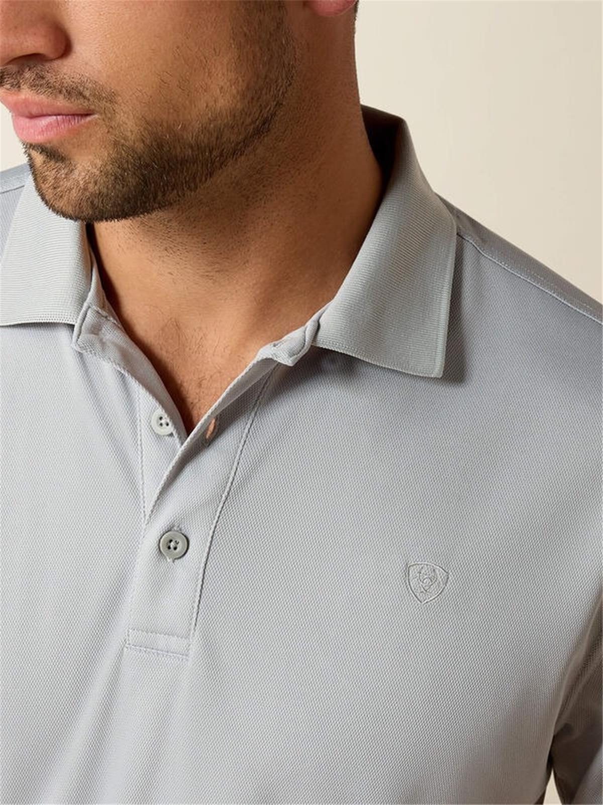 ARIAT MEN'S TEK SHORT SLEEVE PERFORMANCE POLO - Image 5