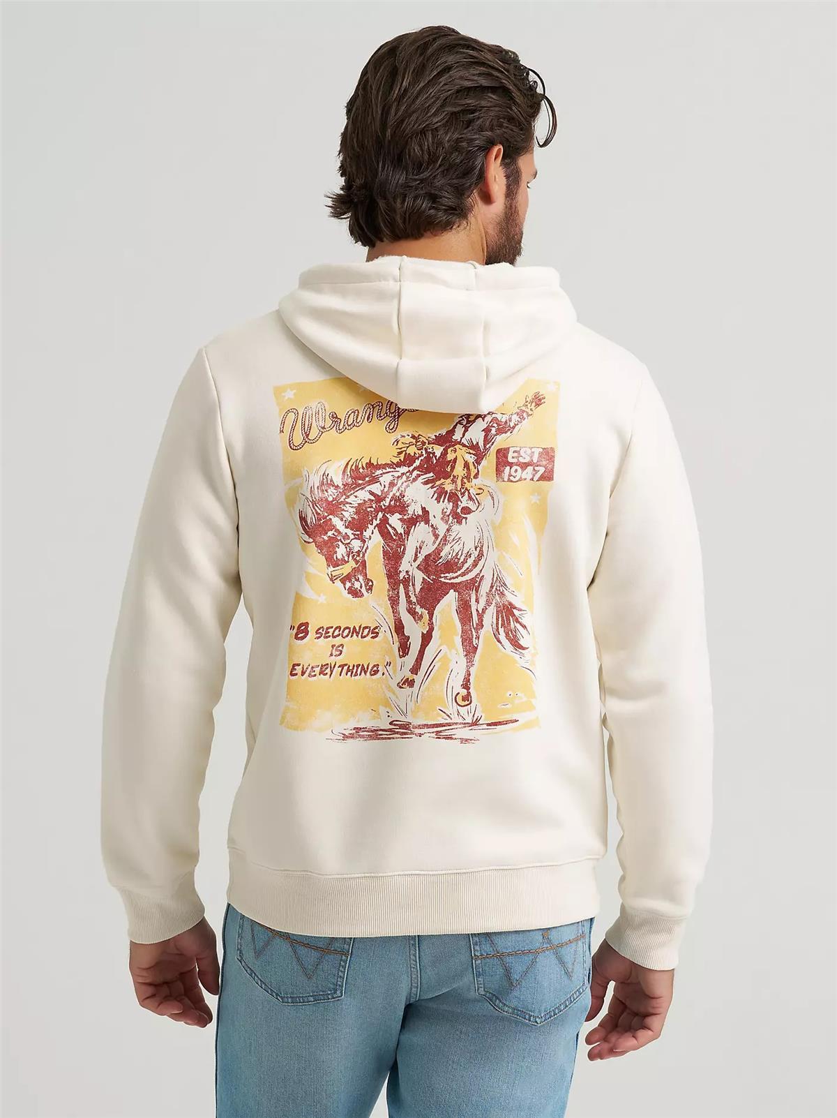 WRANGLER MEN'S 8 SECONDS BACK GRAPHIC HOODIE - Image 3