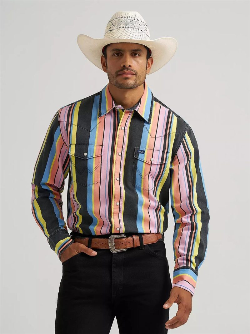 WRANGLER MEN'S BRUSHPOPPER WESTERN SNAP SHIRT