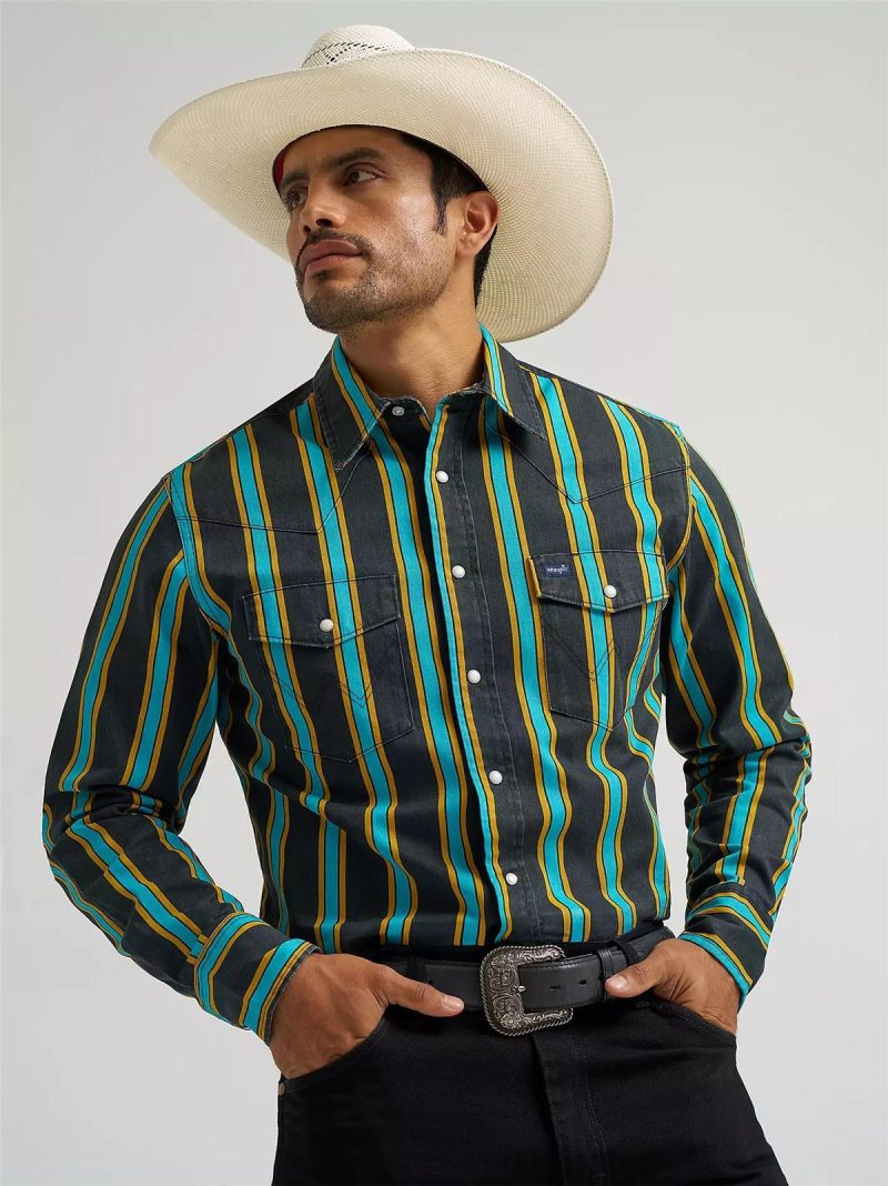 WRANGLER MEN'S BRUSHPOPPER WESTERN SNAP SHIRT