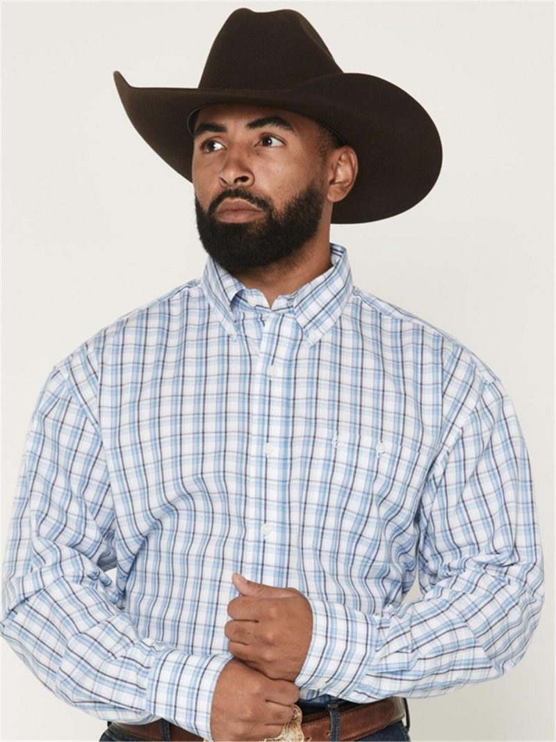 WRANGLER MEN'S PLAID LONG SLEEVE SHIRT