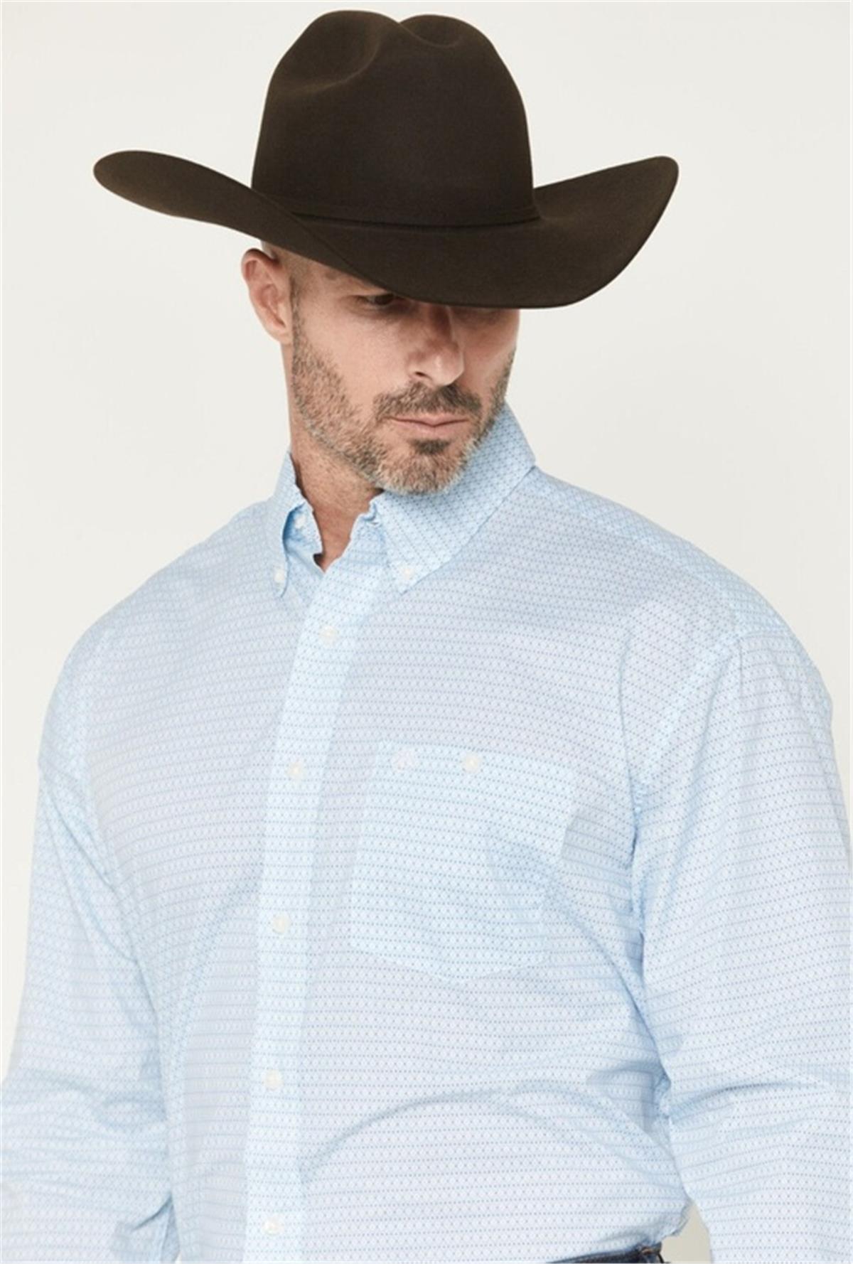 WRANGLER MEN'S GEO PRINT LONG SLEEVE SHIRT - Image 4