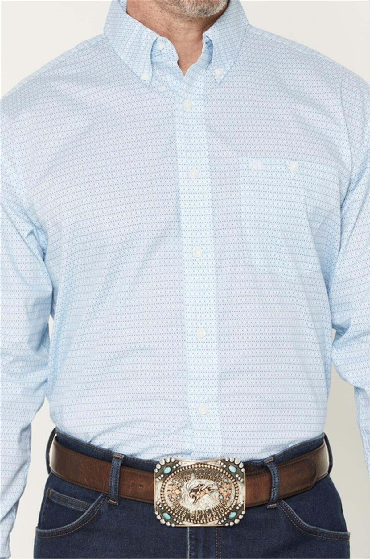 WRANGLER MEN'S GEO PRINT LONG SLEEVE SHIRT - Image 5