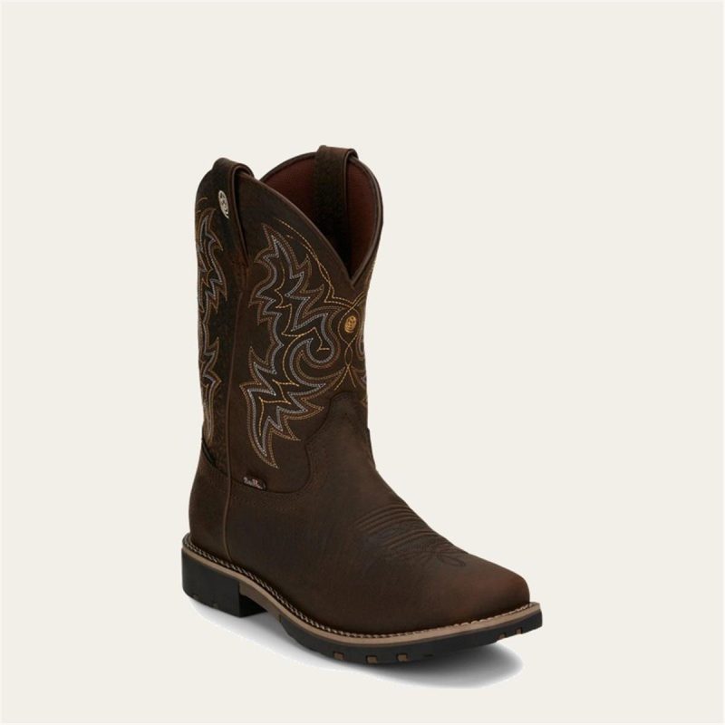 JUSTIN BOOT COMPANY J-52 MEN'S WP WESTERN BOOT
